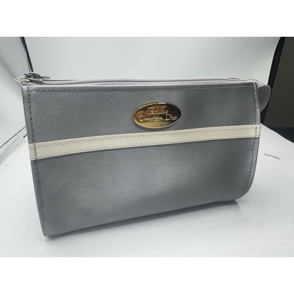 Vintage Pre-Owned Christian Dior Cosmetic Perfume Organizer Bag, -Grey/Gold.